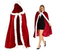 ZesGlyxyr Capa de Navidad, Red Hooded Cloak, Santa Festival Red Hooded Cloak, Christmas Dress with Cloak, Kids' Capes for Role-Playing and Holiday Parties, Fabric for Comfort - 90cm