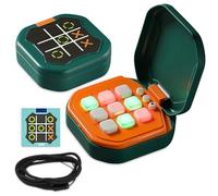 ZesGlyxyr Electrónico Tic TAC Toe Bolt, Juego de Viaje Portátil 3 en 1 para Niños, Educación y Crecimiento de la Memoria, Juego Familiar Clásico para Padres e Hijos en Interiores (Verde)