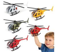 ZesGlyxyr Helicóptero Juguete, Helicóptero de Rescate, Mini Modelo de Avión, Juegos y Juguetes Niños Educativos, Juguete para Decoración de Escritorio, Maqueta de Colleción - 4 Pcs
