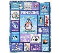 ZesGlyxyr Manta romántica Pingüino Suave, cumpleaños, Boda, Regalos de Novia Novio, Regalos para Marido, Esposa, Hombres y Mujeres, Adorable Manta práctica de Amor-A