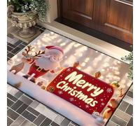 ZesGlyxyr Navideño Felpudo,Navidad Antideslizante Felpudo, Alfombra Entrada, Decorativo Navidad Alfombra, Navidads Tapete de Puerta para Salón Baño Cocina, Welcome Felpudos de Puerta-C