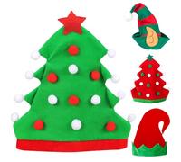 ZesGlyxyr Sombreros Árbol Navidad, Navidads Sombrero De Copa, Tocados Felpa Y Para Navidad, Divertido Gorro de Navidads, Adecuado para, Patio, Fiesta Al Aire Libre (Verde)