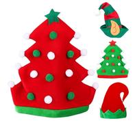 ZesGlyxyr Sombreros Árbol Navidad, Navidads Sombrero De Copa, Tocados Felpa Y Para Navidad, Divertido Gorro de Navidads, Adecuado para, Patio, Fiesta Al Aire Libre (Rojo)