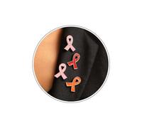 Zeshimb 4 broches de cinta para mujer, broche de concienciación sobre el cáncer de mama, elegante cinta esmaltada, ramillete, logotipo de caridad, pines de solapa, regalos de joyería para