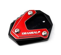 ZESIDIMO Para Transalp XL600V XL650 XLV 600 650 700 Accesorios Moto CNC Caballete Lateral Soporte Extensión Placa (Rojo)