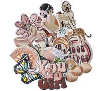 ZESION You Go Girl - Parches termoadhesivos para sombreros, ropa, jeans, pantalones, chaquetas, reparación y decoración de mochilas, 16 piezas