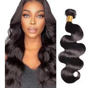 Zeslaerr Body Wave Natural Hair Extensions Human Hair Bundles Sew in Bundles Human Hair Extensiones Cabello Humano Hair Black Unprocessed Virgin Minimal Smell Low Tangle 1 Bundle 12 Pulgada