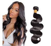 Zeslaerr Body Wave Natural Hair Extensions Human Hair Bundles Sew in Bundles Human Hair Extensiones Cabello Humano Hair Black Unprocessed Virgin Minimal Smell Low Tangle 1 Bundle 20 Inch