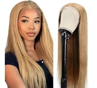 Zeslaerr Cabello Humano 5X5 Lace Front Wig Human Hair Straight #27 Honey Blonde Minimal Tangles Swiss Lace Brecirian Virgin Natural Wig 24 Inch