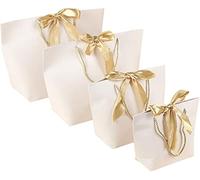 ZESLIV 10 bolsas de papel, bolsas de regalo, bolsas de transporte, bolsas de papel con lazo, bolsas de papel con asa, bolsas de caramelos para envolver regalos