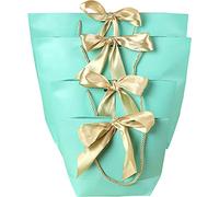 ZESLIV 10 bolsas de papel, bolsas de regalo, bolsas de transporte, bolsas de papel con lazo, bolsas de papel con asa, bolsas de caramelos para envolver regalos