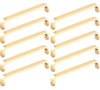 ZESLIV 10 tiradores para muebles, tiradores de barra, tiradores de armario de cocina de aleación de aluminio, distancia entre orificios de 160 mm, tiradores de cocina, tiradores de cajones para