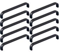 ZESLIV 10 tiradores para muebles, tiradores de barra, tiradores de armario de cocina, de aleación de aluminio, distancia entre orificios de 64 mm, tiradores de cocina, tiradores de cajones para