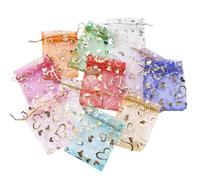 ZESLIV 100 bolsas de organza para bodas, joyas, color naranja, 20 x 30 cm, bolsas de regalo para caramelos