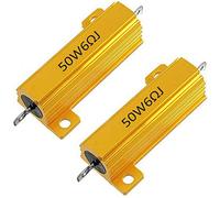 ZESLIV 2 resistencias de alambre de 50 W, 6 ohmios, carcasa de aluminio