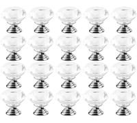 ZESLIV 20 pomos para muebles de 40 mm, de cristal, estrás, transparentes, para cajones, armarios, muebles de habitación infantil