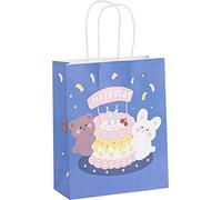 ZESLIV 30 bolsas de papel de estraza, bolsas de regalo, bolsas de transporte, bolsas de papel con lazo, bolsas de papel con asa, bolsas de caramelos para envolver regalos