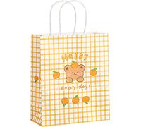 ZESLIV 30 bolsas de papel de estraza, bolsas de regalo, bolsas de transporte, bolsas de papel con lazo, bolsas de papel con asa, bolsas de caramelos para envolver regalos