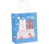 ZESLIV 30 bolsas de papel de estraza, bolsas de regalo, bolsas de transporte, bolsas de papel con lazo, bolsas de papel con asa, bolsas de caramelos para envolver regalos