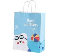 ZESLIV 30 bolsas de papel de estraza, bolsas de regalo, bolsas de transporte, bolsas de papel con lazo, bolsas de papel con asa, bolsas de caramelos para envolver regalos
