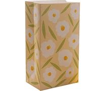 ZESLIV 30 unidades de bolsas de papel kraft bolsas de regalo bolsas de regalo bolsas de papel con pegatinas, bolsas de papel de flores, galletas caramelos, para envolver regalos