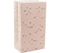 ZESLIV 30 unidades de bolsas de papel kraft bolsas de regalo bolsas de regalo bolsas de papel con pegatinas, bolsas de papel de flores, galletas caramelos, para envolver regalos