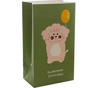 ZESLIV 30 unidades de bolsas de papel kraft bolsas de regalo bolsas de regalo bolsas de papel con pegatinas, bolsas de papel regalo regalo de cumpleaños bolsas de caramelos para envolver regalos