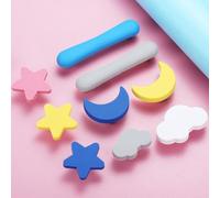 ZESLIV 4 pomos para muebles de habitación infantil, tiradores de goma para cajones, pomos para puertas de armarios, pomos para muebles