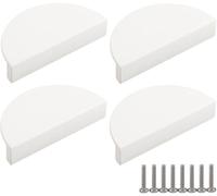 ZESLIV 4 tiradores de armario para habitación de los niños, tiradores de perfil de media luna de aleación de aluminio, tiradores de muebles, pomos de cajones semicirculares, pomos de puerta para