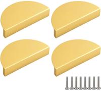 ZESLIV 4 tiradores de armario para habitación de los niños, tiradores de perfil de media luna de aleación de aluminio, tiradores de muebles, pomos de cajones semicirculares, pomos de puerta para