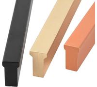 ZESLIV 4 tiradores para muebles, tiradores de armario de aleación de aluminio, 500 mm, tiradores de cocina, tiradores de cajones para armario, puerta o cajón, color dorado