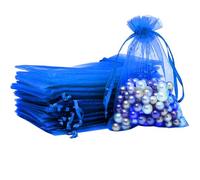 ZESLIV 50 bolsas de organza para bodas, joyas, bolsas de organza, color azul, 30 x 40 cm, bolsas de regalo