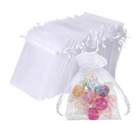 ZESLIV 50 bolsas de organza para regalo de boda, color blanco, 17 x 23 cm, bolsas, bolsa de chocolates