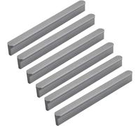ZESLIV 6 piezas de tiradores para muebles, tiradores para armarios de aluminio, distancia entre agujeros de 128 mm, gris, tiradores para cocina, cajones para armarios y puertas de armario