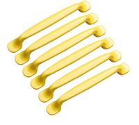 ZESLIV 6 tiradores amarillos para muebles, tiradores de aluminio, distancia entre orificios de 128 mm, tiradores de cocina, tiradores de cajones para habitación infantil