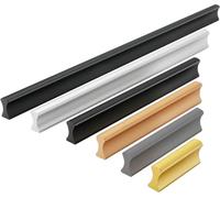 ZESLIV 6 tiradores para muebles, tiradores de armario de aluminio, distancia entre orificios de 256 mm, tiradores largos de cocina, tiradores de cajones para armario, puertas y cajones