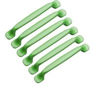 ZESLIV 6 tiradores verdes para muebles, tiradores de aluminio, distancia entre orificios de 96 mm, tiradores de cocina, tiradores de cajones para habitación infantil