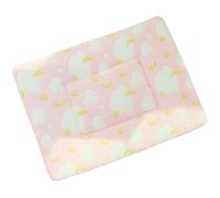 ZESLIV Alfombrilla para perros y gatos, mullida, 35 x 30 cm, manta de franela para mascotas, cama para perros, gatos, color rosa