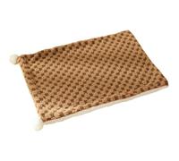 ZESLIV Manta para perros y gatos, mullida, 50 x 35 cm, manta de franela para perros y gatos, color marrón