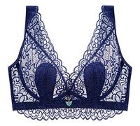 ZESLIV Mujer Sujetador Encaje Bralette Push up Sujetador sin Aros de Cobertura minimizador Sujetador Tallas Grandes