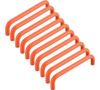 ZESLIV Tiradores para muebles de cocina, 10 unidades, aluminio, distancia entre orificios de 96 mm, color naranja
