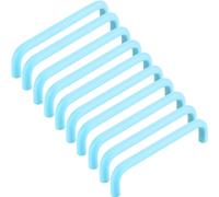 ZESLIV Tiradores para muebles de cocina, 10 unidades, de aluminio, distancia entre orificios de 160 mm, color azul