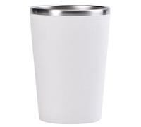 ZESLIV Vaso de acero inoxidable para cepillo de dientes, 400 ml, para viajes, camping, baño, color blanco