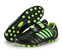 ZESLIV Zapatillas de fútbol para niños, zapatillas de fútbol para niños, zapatillas de deporte para exteriores, antideslizantes, con cierre de velcro