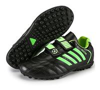 ZESLIV Zapatillas de fútbol para niños, zapatillas de fútbol para niños, zapatillas de deporte para exteriores, antideslizantes, con cierre de velcro