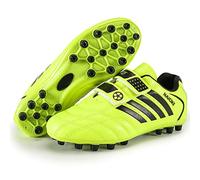 ZESLIV Zapatillas de fútbol para niños, zapatillas de fútbol para niños, zapatillas de deporte para exteriores, antideslizantes, con cierre de velcro