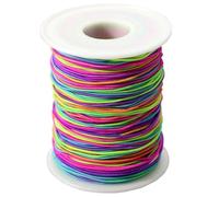 ZesNice 100 m de cordón elástico de perlas arcoíris, hilo de nailon para manualidades, para hacer cuentas, 0,8 mm, ECORD100
