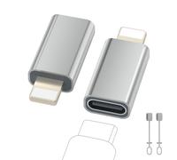 Zestiq Adaptador USB C a Lightning, 2 Piezas Adaptador Lightning a USB C, Soporta Carga/Sincronización de Datos para iPhone 14/13/12/11/iPad/Airpods, No para Auriculares/Audio/OTG, Anti-Pérdida