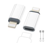 Zestiq Adaptador USB C a Lightning, 2 Piezas Adaptador Lightning a USB C, Soporta Carga/Sincronización de Datos para iPhone 14/13/12/11/iPad/Airpods, No para Auriculares/Audio/OTG, Anti-Pérdida