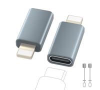 Zestiq Adaptador USB C a Lightning, 2 Piezas Adaptador Lightning a USB C, Soporta Carga/Sincronización de Datos para iPhone 14/13/12/11/iPad/Airpods, No para Auriculares/Audio/OTG, Anti-Pérdida